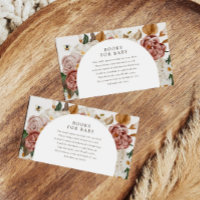 Rustic Autumn Floral | Boho Books for Baby Shower