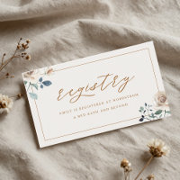 Rustic Autumn Floral Bridal Shower Gift Registry