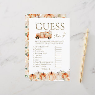 Rustic Autumn Floral Pumpkin Truck Guess The Price