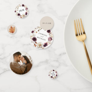 Rustic Autumn Floral Wedding Confetti