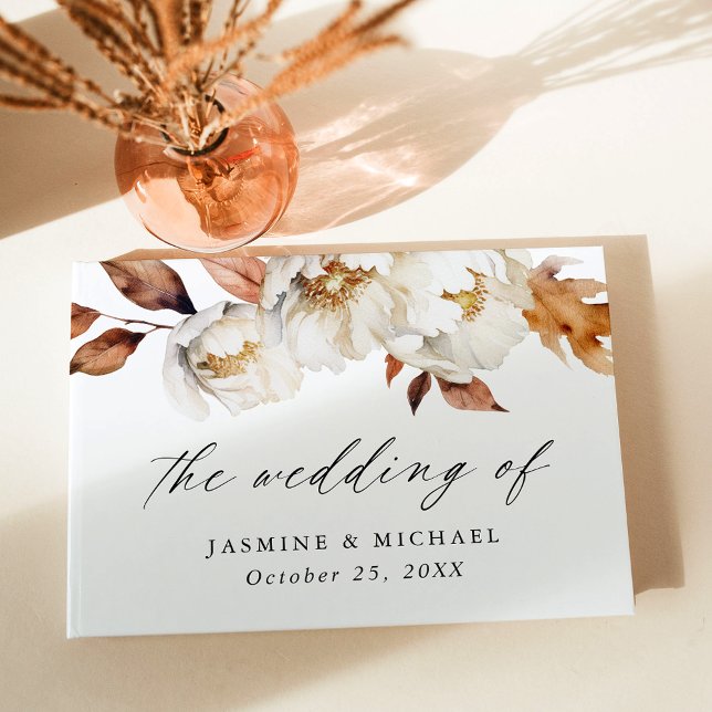 Rustic Autumn Floral Wedding Guest Book (Creator Uploaded)