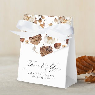 Rustic Autumn Floral Wedding Thank You Favour Box