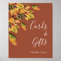 Rustic Autumn Foliage Fall Wedding Cards & Gifts
