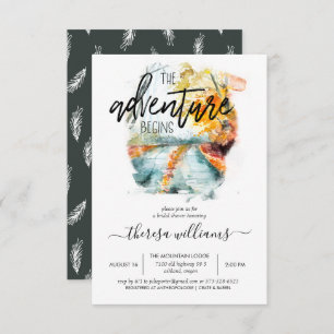 Rustic Autumn Forest   Bridal Shower Invitation