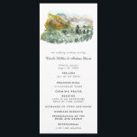 Rustic Autumn Forest Wedding Ceremony Program Programme<br><div class="desc">This mellow fall palette with evergreen, golden yellows, reds, and dusty blue definitely feels autumnal and rustic. Classic earthy tones are perfect for when the trees change colours, the days are warm, and the nights cool ... so suiting for fall celebrations! The stunning woodsy tones hint at the holidays ahead,...</div>