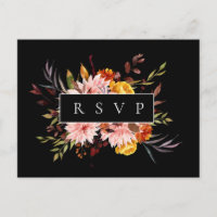 Rustic Autumn Frame Wedding RSVP Song Request