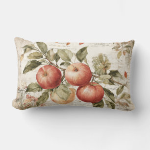 Rustic Autumn Fruit Farmhouse Watercolours Lumbar Cushion