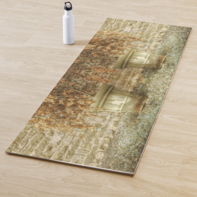 Rustic Autumn Garden Yoga Mat (In Situ)