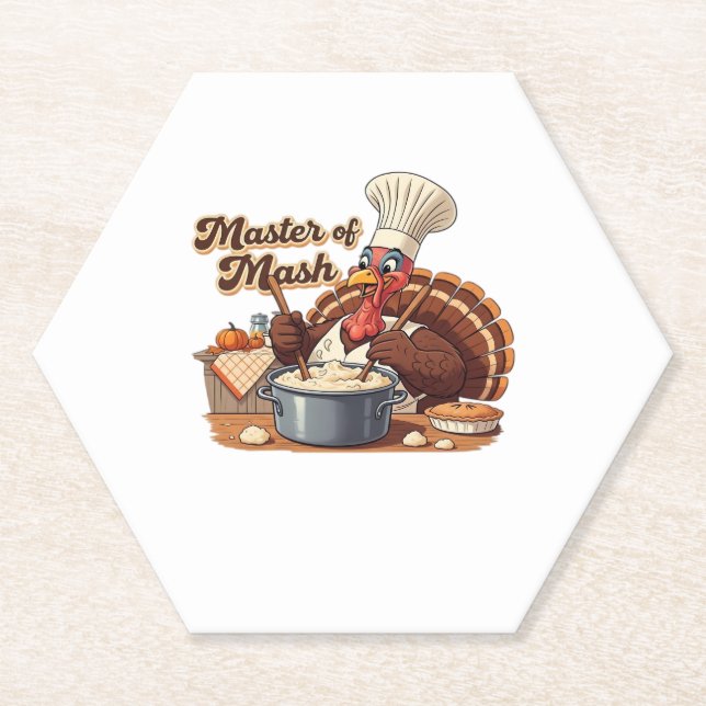 Rustic Autumn Harvest Folk Classic T-Shirt Paper Coaster (Front)