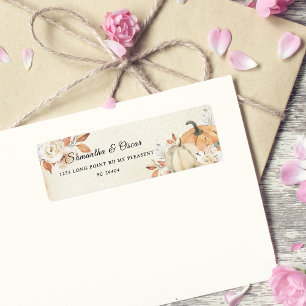 Rustic Autumn Orange Pumpkins & Flowers