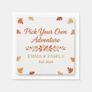 Rustic Autumn Orchard Apple Picking Picnic Napkins