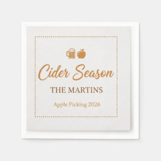 Rustic Autumn Orchard Apple Picking Picnic Napkins