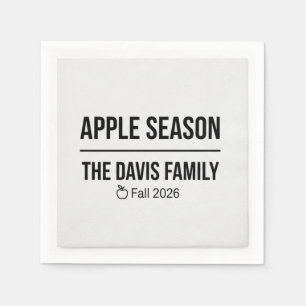 Rustic Autumn Orchard Apple Picking Picnic Napkins