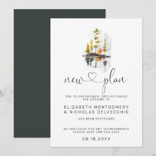 Rustic Autumn Postponed Wedding Announcement