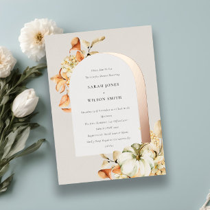 Rustic Autumn Pumpkin Arch Floral Couples Shower