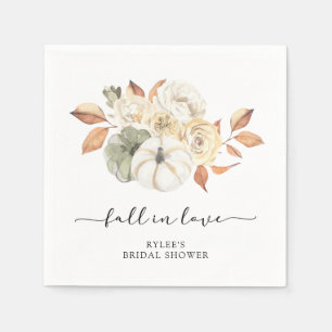 Rustic Autumn Pumpkin Bridal Shower Napkin