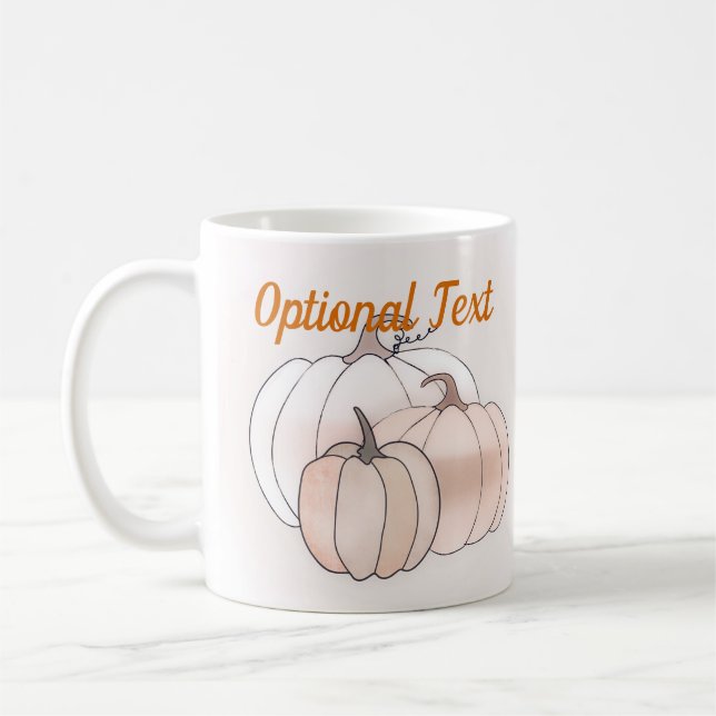 Rustic Autumn Pumpkins  Coffee Mug (Left)