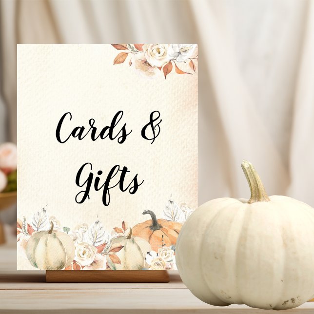 Rustic Autumn Pumpkins & Flowers  Poster (Creator Uploaded)