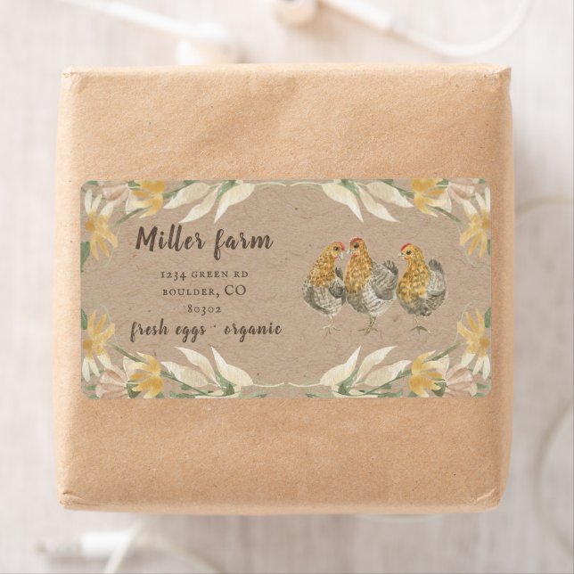 Rustic Autumn Tones Farmhouse Egg Carton Label (Insitu)