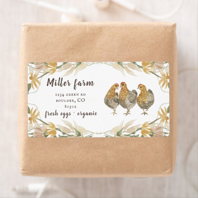 rustic autumn tones farmhouse Egg Carton Label (Insitu)
