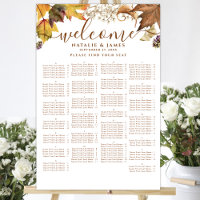 Rustic Autumn Wedding Alphabetical Table Seating