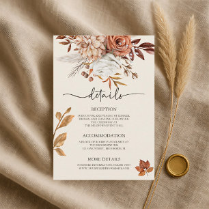 Rustic Autumn Wedding Enclosure Card