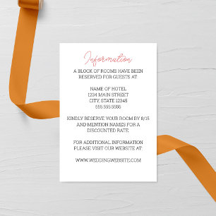 Rustic Autumn Wedding Enclosure Card
