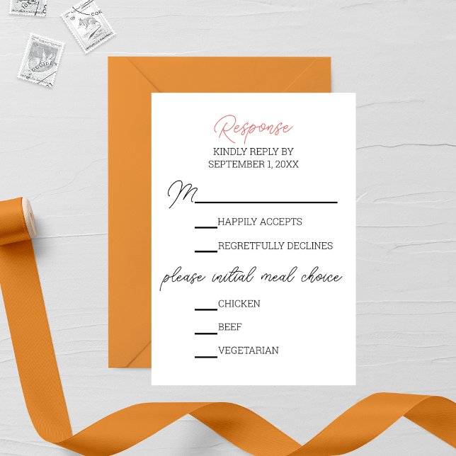 Rustic Autumn Wedding RSVP Card (Creator Uploaded)