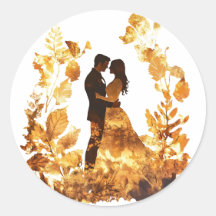 Rustic Autumn Wedding Sticker