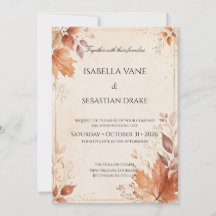 Rustic Autumn with Watercolor Leaves