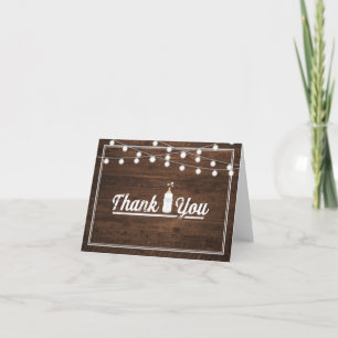 Rustic Baby Is Brewing Baby Shower Thank You Card