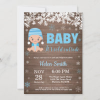 Rustic Baby its Cold Outside Boy Baby Shower
