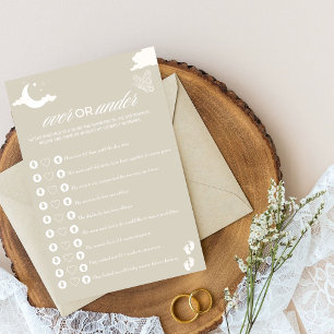 Rustic Baby Shower Game Over or Under?