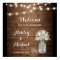 Rustic Baby's Breath Mason Jar Lights Wedding Sign