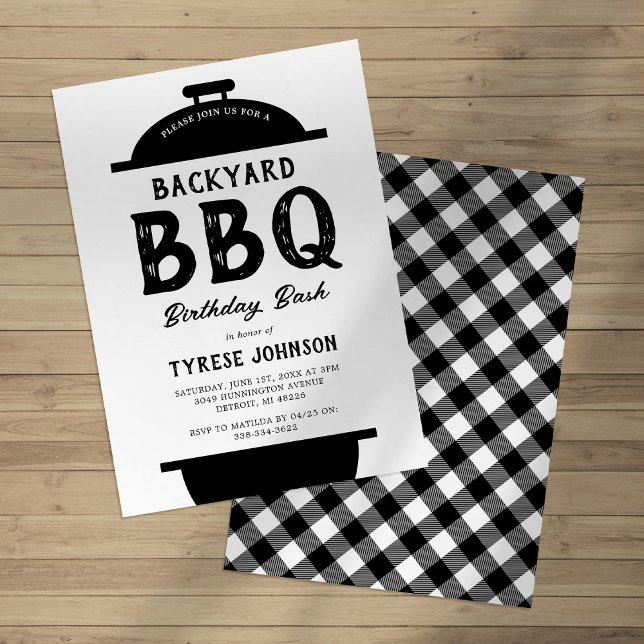 Rustic Backyard BBQ Birthday Party Invitation (Creator Uploaded)