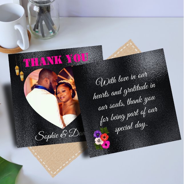 Rustic Backyard Wedding Thank You  Card (Creator Uploaded)