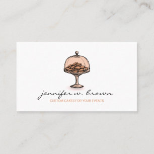 Rustic Bakery Retro Sweets Pastry Macaroon Business Card