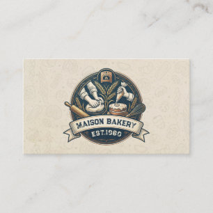 Rustic Bakery Store Pastry Dessert Sweet Cake Shop Business Card