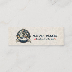 Rustic Bakery Store Pastry Dessert Sweet Cake Shop Mini Business Card