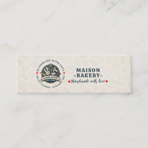 Rustic Bakery Store Pastry Dessert Sweet Cake Shop Mini Business Card