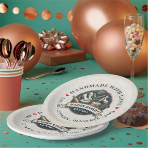 Rustic Bakery Store Pastry Dessert Sweet Cake Shop Paper Plate