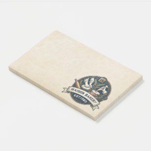 Rustic Bakery Store Pastry Dessert Sweet Cake Shop Post-it Notes
