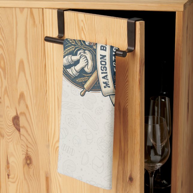 Rustic Bakery Store Pastry Dessert Sweet Cake Shop Tea Towel (Thirds Fold)