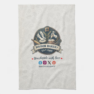 Rustic Bakery Store Pastry Dessert Sweet Cake Shop Tea Towel