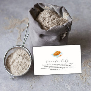 Rustic Baking Bun In The Oven Books Baby Shower Enclosure Card