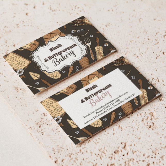 Rustic Baking Business Business Card (Creator Uploaded)