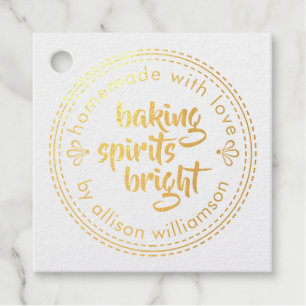 Rustic Baking Spirits Bright Christmas Holiday Favour Tags
