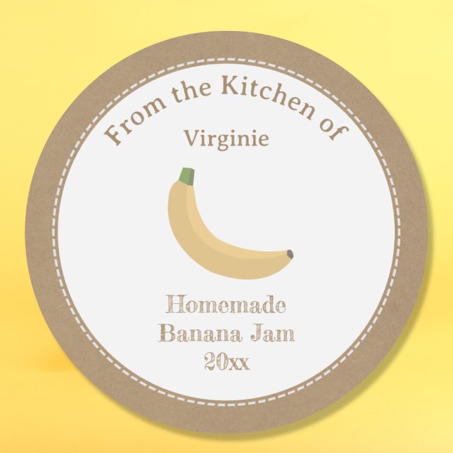 Rustic Banana Jam Label Sticker (Rustic Banana Jam Label Sticker)