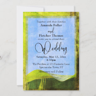 Rustic Banana Leaf Boho Destination Wedding Invitation