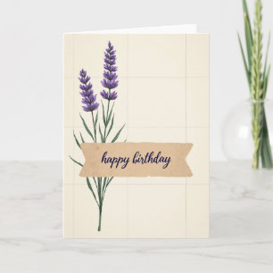 Rustic Banner Birthday Card